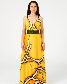 vestido longo amarelo
