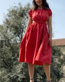 Vestido Cor Telha Vestido Cor Telha